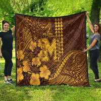 Hawaii Mililani High School Quilt Tribal Tattoo With Hibiscus Flowers LT05 - Polynesian Pride