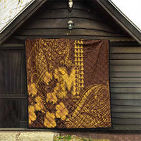 Hawaii Mililani High School Quilt Tribal Tattoo With Hibiscus Flowers LT05 - Polynesian Pride
