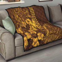 Hawaii Mililani High School Quilt Tribal Tattoo With Hibiscus Flowers LT05 - Polynesian Pride