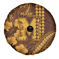 Hawaii Mililani High School Spare Tire Cover Tribal Tattoo With Hibiscus Flowers LT05 - Polynesian Pride
