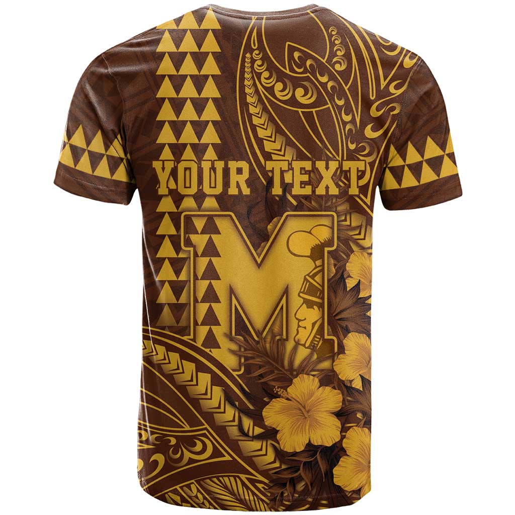 Personalised Hawaii Mililani High School T Shirt Tribal Tattoo With Hibiscus Flowers LT05 - Polynesian Pride