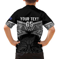 Custom New Zealand Cricket Family Matching Tank Maxi Dress and Hawaiian Shirt Go Champions World Cup 2024 With Maori Pattern LT05 - Polynesian Pride