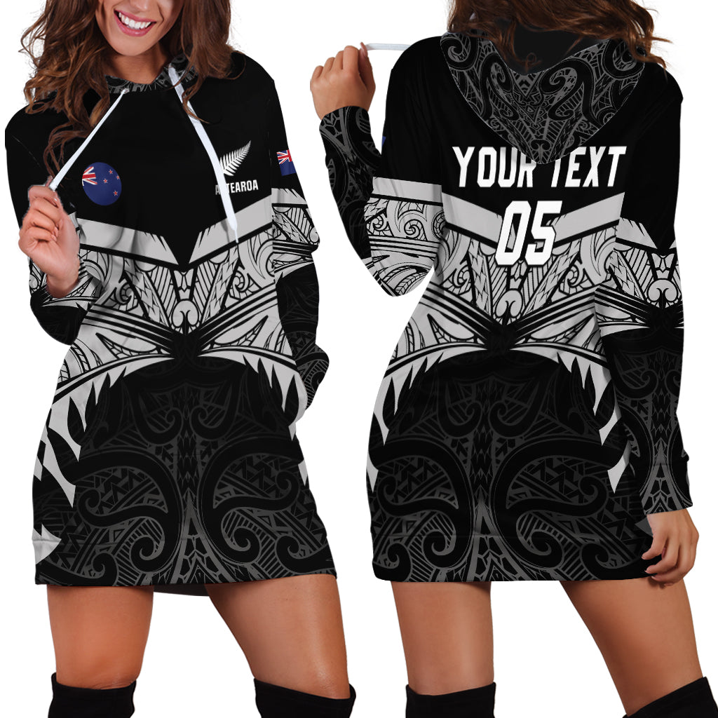 Custom New Zealand Cricket Hoodie Dress Go Champions World Cup 2024 With Maori Pattern LT05 - Polynesian Pride