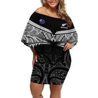 Custom New Zealand Cricket Off Shoulder Short Dress Go Champions World Cup 2024 With Maori Pattern