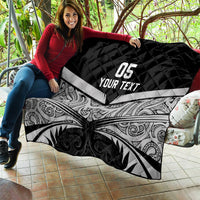 Custom New Zealand Cricket Quilt Go Champions World Cup 2024 With Maori Pattern