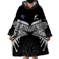 Custom New Zealand Cricket Wearable Blanket Hoodie Go Champions World Cup 2024 With Maori Pattern LT05 - Polynesian Pride