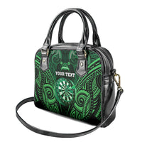 Personalised New Zealand Darts Shoulder Handbag Green Dart Board Maori Pattern LT05 - Polynesian Pride