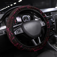Personalised New Zealand Darts Steering Wheel Cover Pink Dart Board Maori Pattern