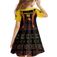 Custom Papua New Guinea Cricket Family Matching Off Shoulder Short Dress and Hawaiian Shirt 2024 World Cup LT05 - Polynesian Pride