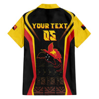 Custom Papua New Guinea Cricket Family Matching Off Shoulder Short Dress and Hawaiian Shirt 2024 World Cup LT05 - Polynesian Pride