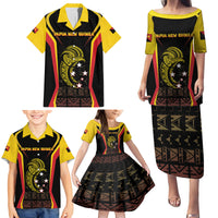 Custom Papua New Guinea Cricket Family Matching Puletasi and Hawaiian Shirt 2024 World Cup LT05 - Polynesian Pride