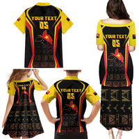 Custom Papua New Guinea Cricket Family Matching Puletasi and Hawaiian Shirt 2024 World Cup LT05 - Polynesian Pride