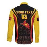 Custom Papua New Guinea Cricket Long Sleeve Button Shirt 2024 World Cup LT05 - Polynesian Pride