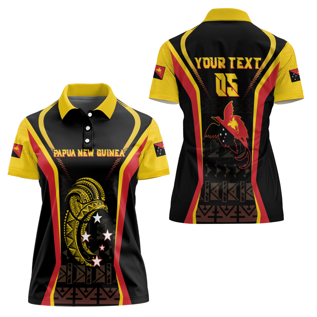 Custom Papua New Guinea Cricket Women Polo Shirt 2024 World Cup