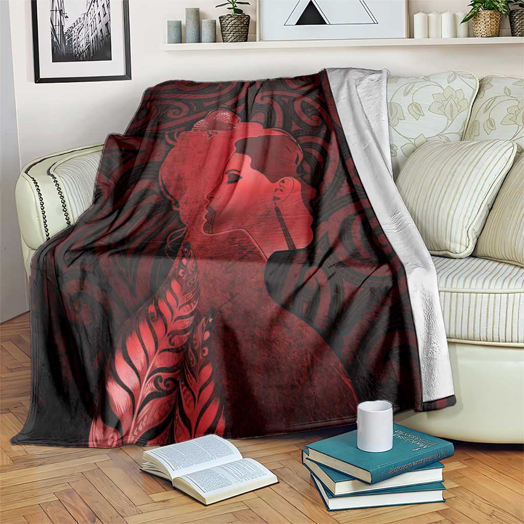 Aotearoa Mana Wahine Blanket The Spiritual Power Of Women LT05 Red - Polynesian Pride