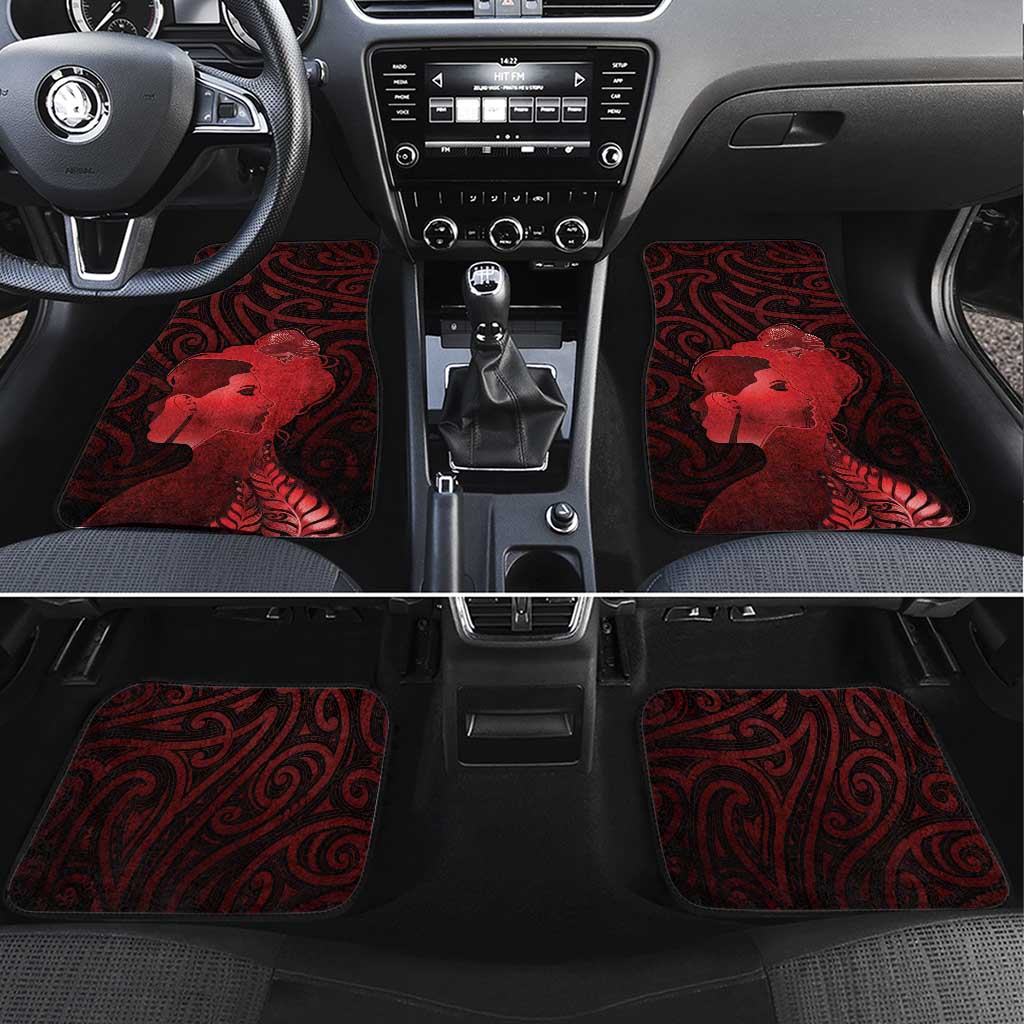 Aotearoa Mana Wahine Car Mats The Spiritual Power Of Women LT05 Set 4pcs Red - Polynesian Pride