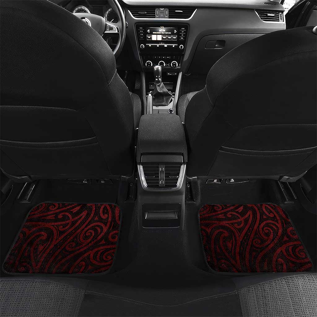 Aotearoa Mana Wahine Car Mats The Spiritual Power Of Women LT05 Set 2pcs - Back Red - Polynesian Pride