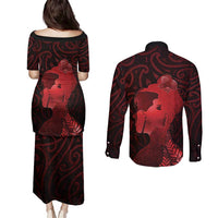 Aotearoa Mana Wahine Couples Matching Puletasi and Long Sleeve Button Shirt The Spiritual Power Of Women LT05 - Polynesian Pride