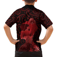 Aotearoa Mana Wahine Family Matching Off The Shoulder Long Sleeve Dress and Hawaiian Shirt The Spiritual Power Of Women LT05 - Polynesian Pride