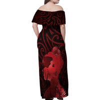 Aotearoa Mana Wahine Family Matching Off Shoulder Maxi Dress and Hawaiian Shirt The Spiritual Power Of Women LT05 - Polynesian Pride