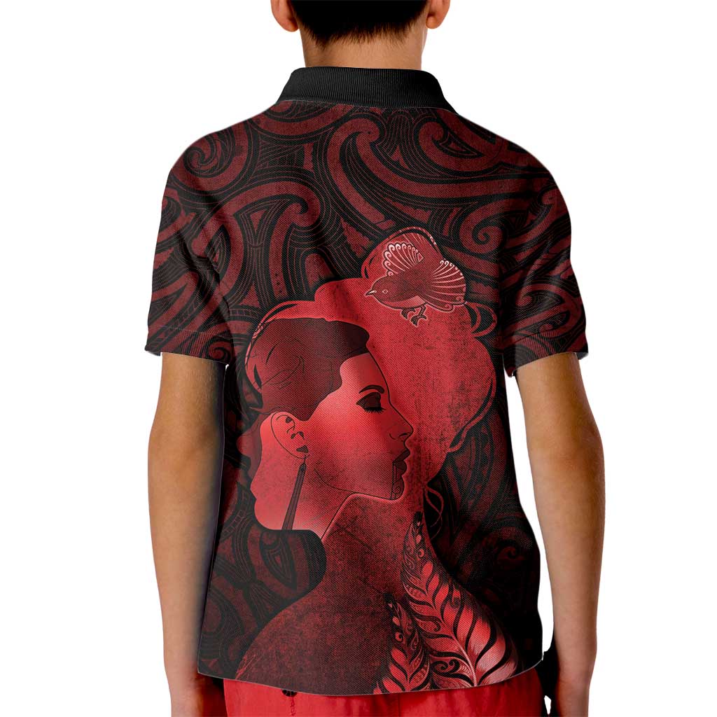 Aotearoa Mana Wahine Kid Polo Shirt The Spiritual Power Of Women LT05 - Polynesian Pride
