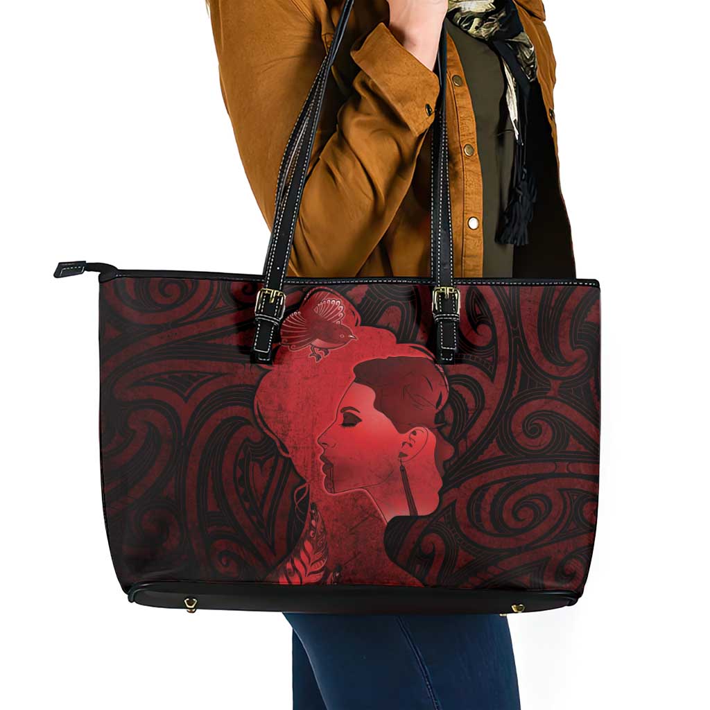 Aotearoa Mana Wahine Leather Tote Bag The Spiritual Power Of Women LT05 - Polynesian Pride