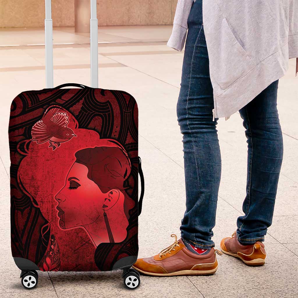 Aotearoa Mana Wahine Luggage Cover The Spiritual Power Of Women LT05 Red - Polynesian Pride