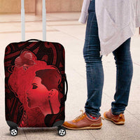 Aotearoa Mana Wahine Luggage Cover The Spiritual Power Of Women LT05 Red - Polynesian Pride