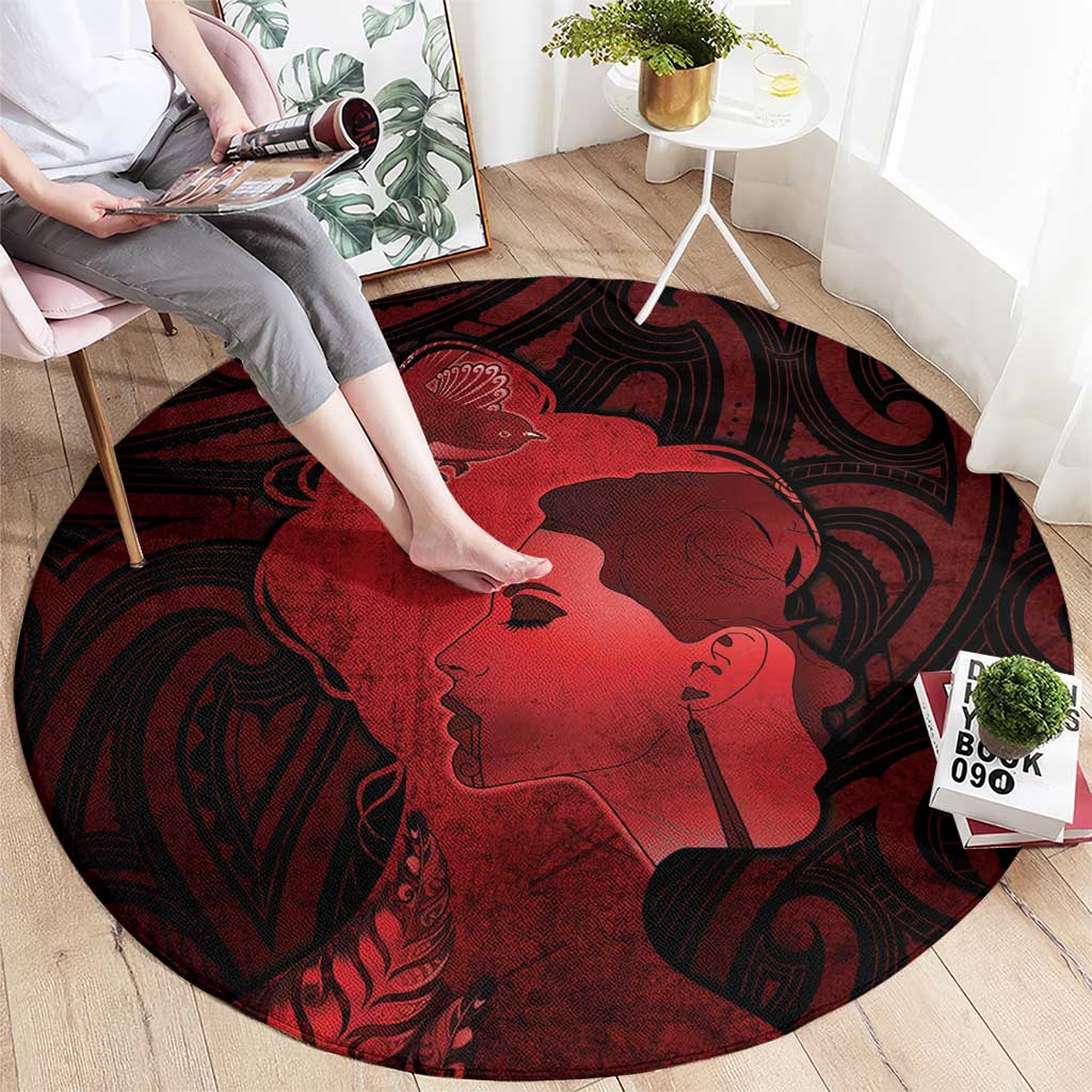 Aotearoa Mana Wahine Round Carpet The Spiritual Power Of Women LT05 - Polynesian Pride