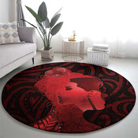 Aotearoa Mana Wahine Round Carpet The Spiritual Power Of Women LT05 - Polynesian Pride