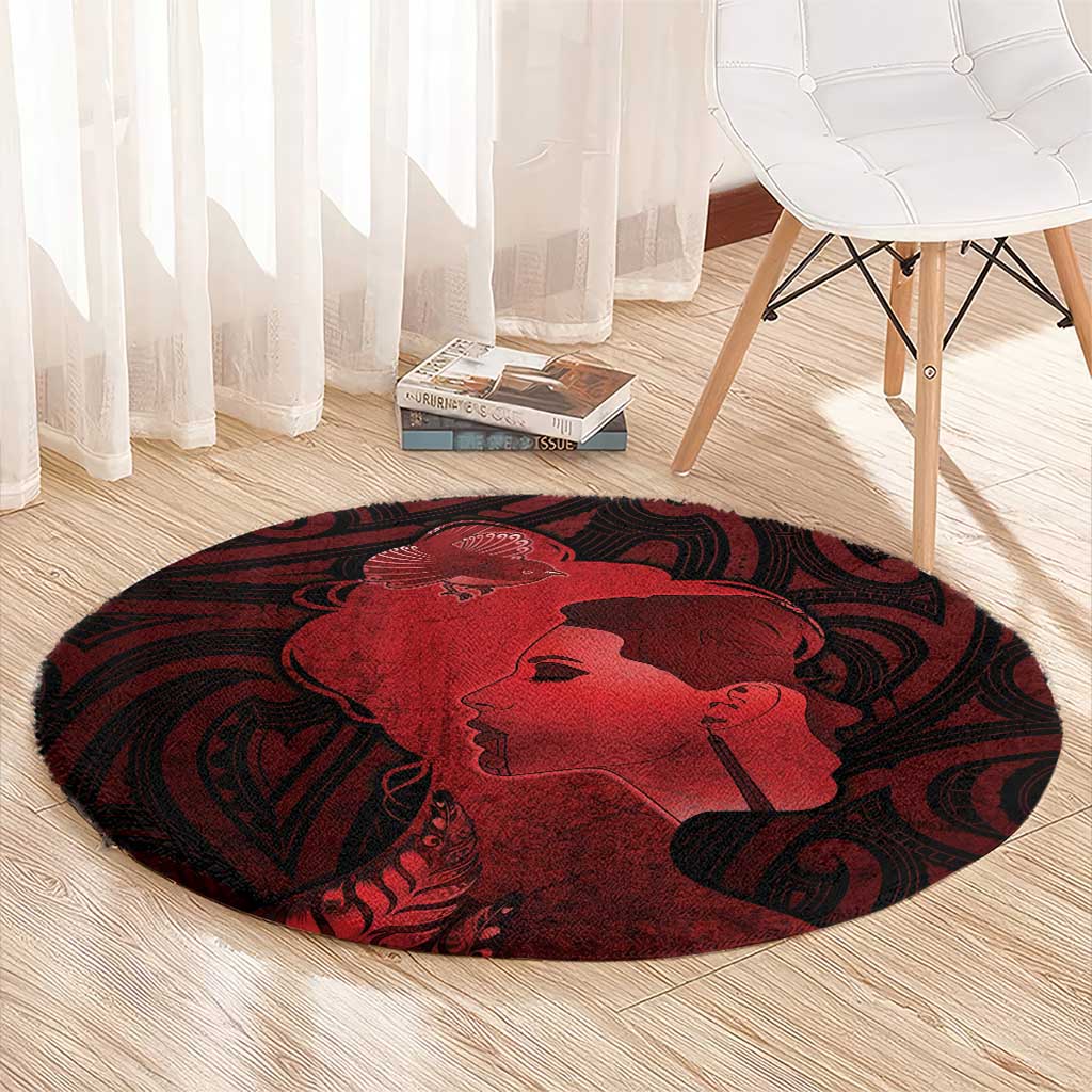 Aotearoa Mana Wahine Round Carpet The Spiritual Power Of Women LT05 - Polynesian Pride