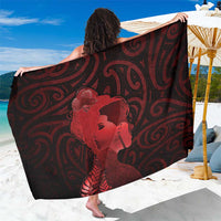 Aotearoa Mana Wahine Sarong The Spiritual Power Of Women LT05 One Size 44 x 66 inches Red - Polynesian Pride