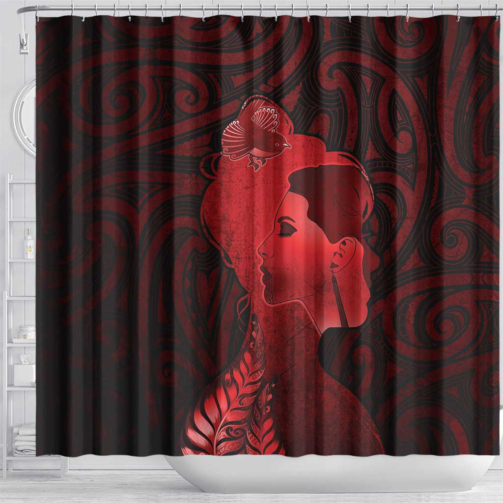 Aotearoa Mana Wahine Shower Curtain The Spiritual Power Of Women LT05 - Polynesian Pride