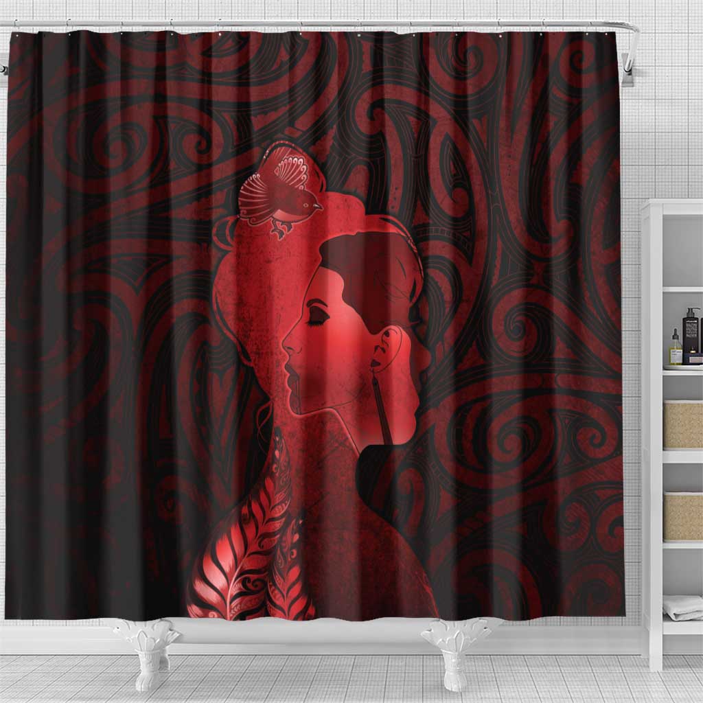Aotearoa Mana Wahine Shower Curtain The Spiritual Power Of Women LT05 - Polynesian Pride