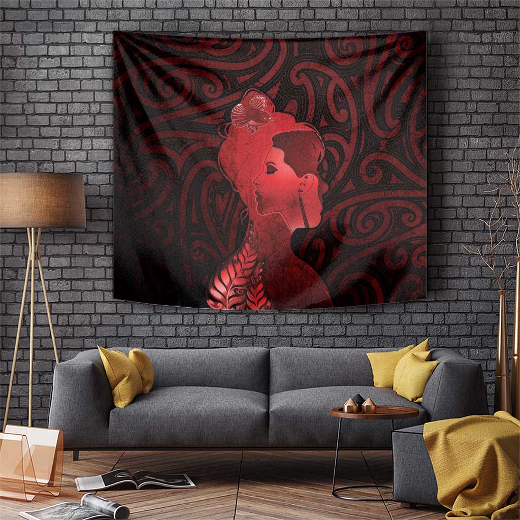 Aotearoa Mana Wahine Tapestry The Spiritual Power Of Women LT05 Red - Polynesian Pride