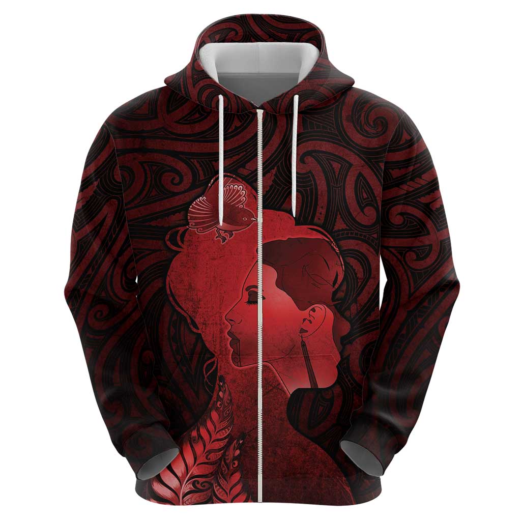 Aotearoa Mana Wahine Zip Hoodie The Spiritual Power Of Women LT05 - Polynesian Pride