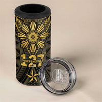 Personalised Philippines Independence Day 4 in 1 Can Cooler Tumbler Filipinos Sun Star Tribal LT05 - Polynesian Pride