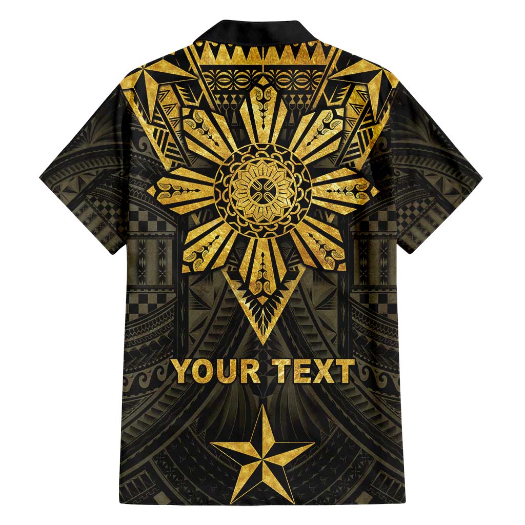 Personalised Philippines Independence Day Family Matching Off Shoulder Short Dress and Hawaiian Shirt Filipinos Sun Star Tribal LT05 - Polynesian Pride