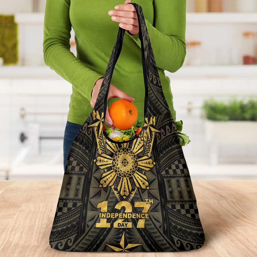 Philippines Independence Day Grocery Bag Filipinos Sun Star Tribal