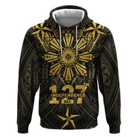 Personalised Philippines Independence Day Hoodie Filipinos Sun Star Tribal