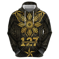 Personalised Philippines Independence Day Hoodie Filipinos Sun Star Tribal