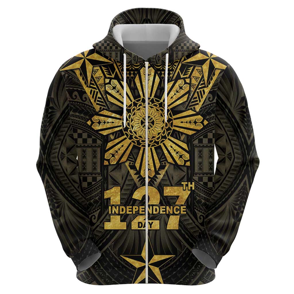 Personalised Philippines Independence Day Hoodie Filipinos Sun Star Tribal