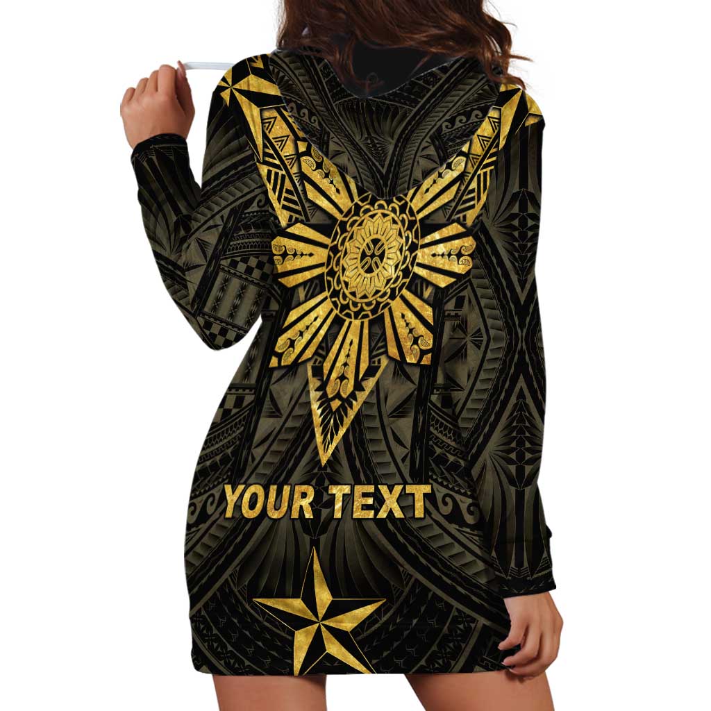 Personalised Philippines Independence Day Hoodie Dress Filipinos Sun Star Tribal LT05 - Polynesian Pride