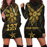 Personalised Philippines Independence Day Hoodie Dress Filipinos Sun Star Tribal LT05 - Polynesian Pride