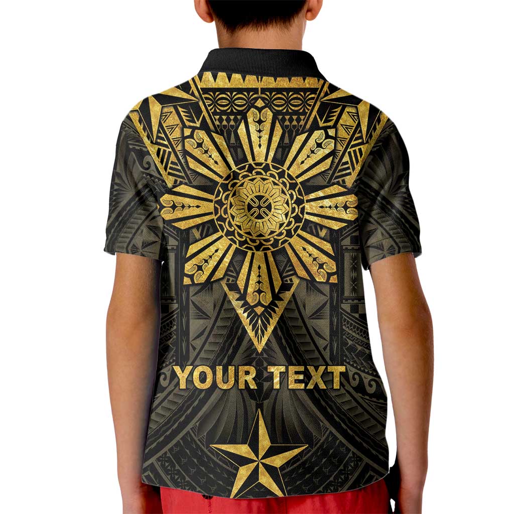 Personalised Philippines Independence Day Kid Polo Shirt Filipinos Sun Star Tribal