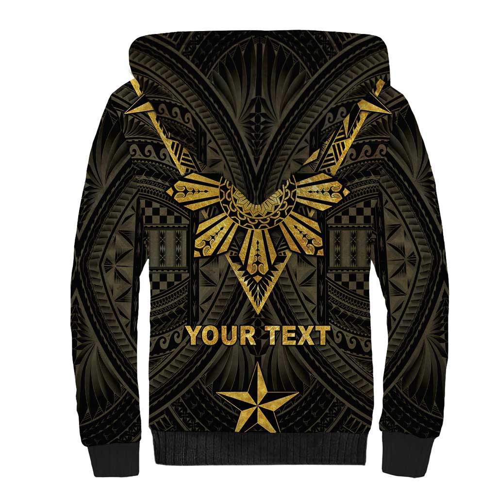 Personalised Philippines Independence Day Sherpa Hoodie Filipinos Sun Star Tribal LT05 - Polynesian Pride