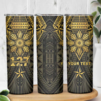 Personalised Philippines Independence Day Skinny Tumbler Filipinos Sun Star Tribal LT05 - Polynesian Pride
