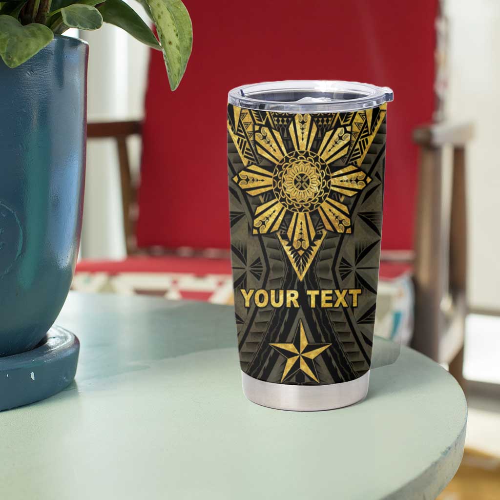 Personalised Philippines Independence Day Tumbler Cup Filipinos Sun Star Tribal