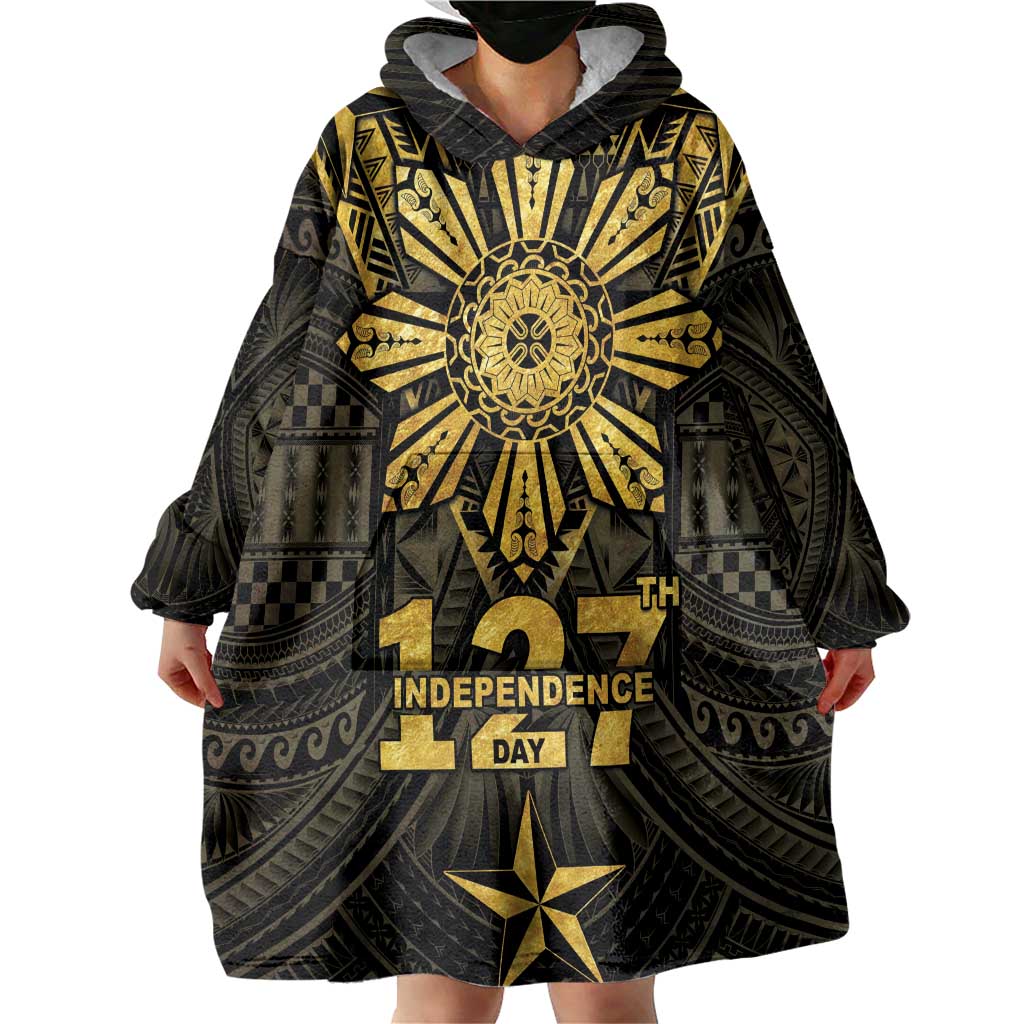 Personalised Philippines Independence Day Wearable Blanket Hoodie Filipinos Sun Star Tribal LT05 - Polynesian Pride