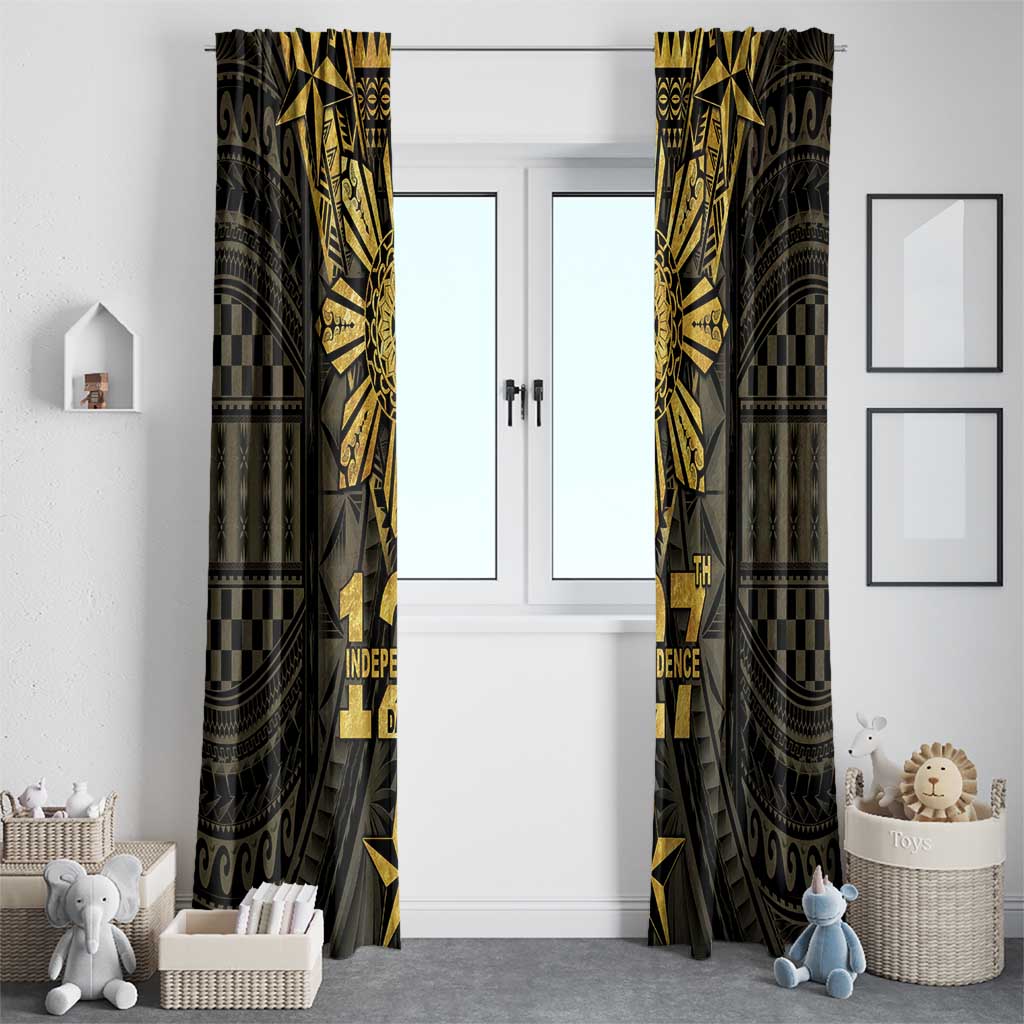 Philippines Independence Day Window Curtain Filipinos Sun Star Tribal